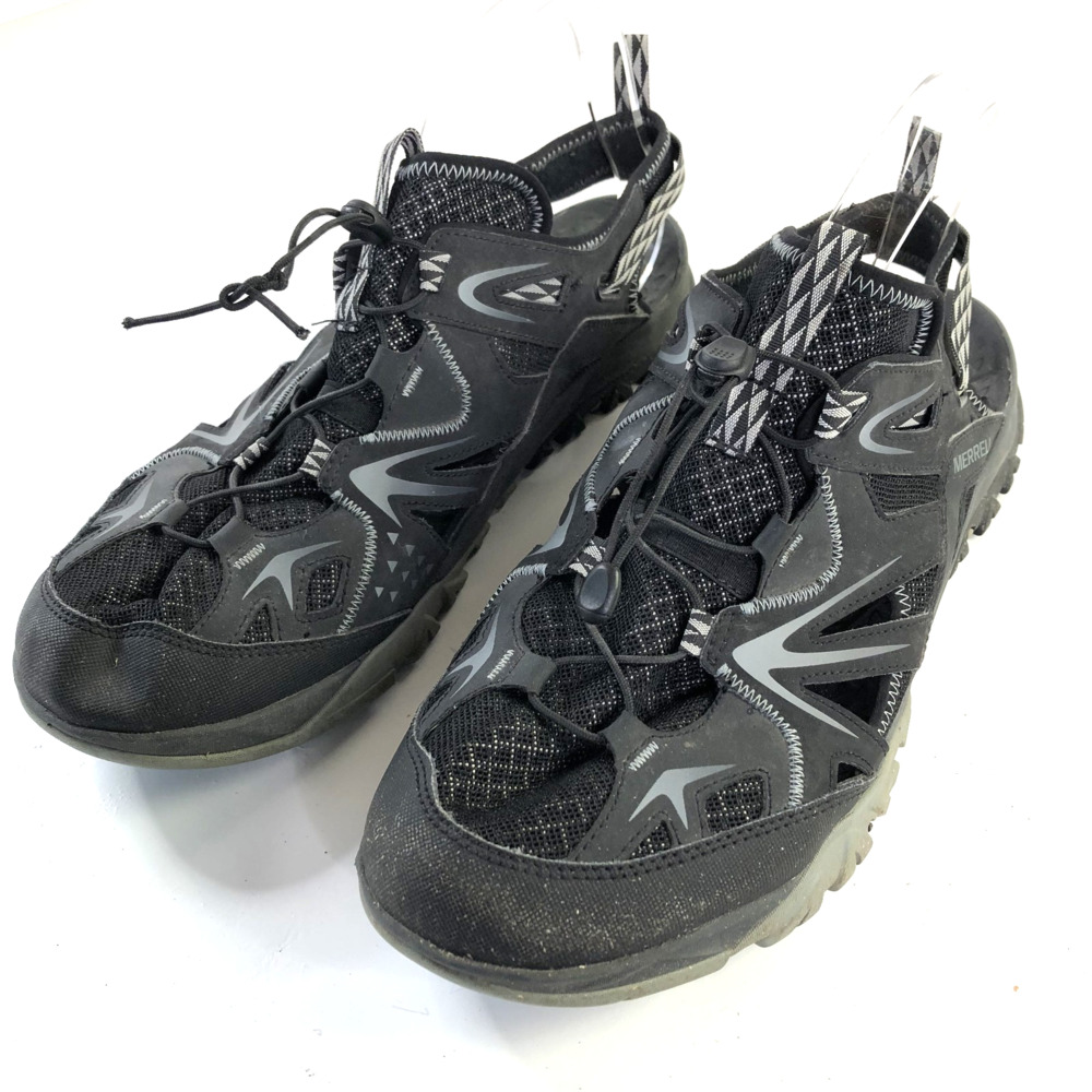 Merrell Men 13 Capra Rapid Sieve Water Sandal Shoe Hiking Outdoors Black